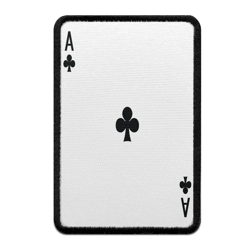 Ace clubs Of Card foto Patch Iron On