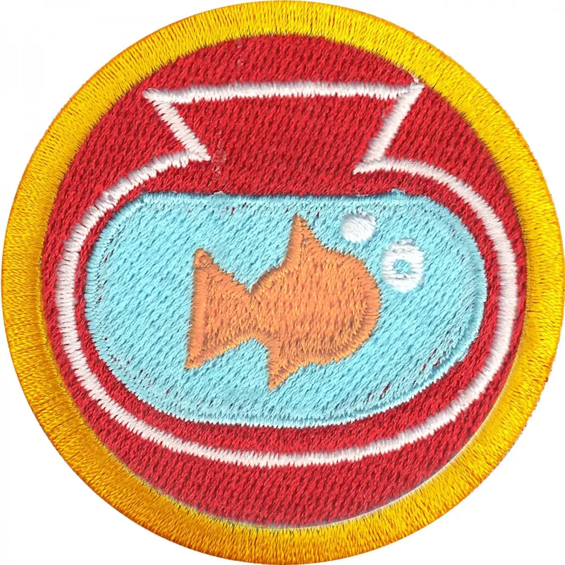 Fish Bowl Merit Iron on Patch