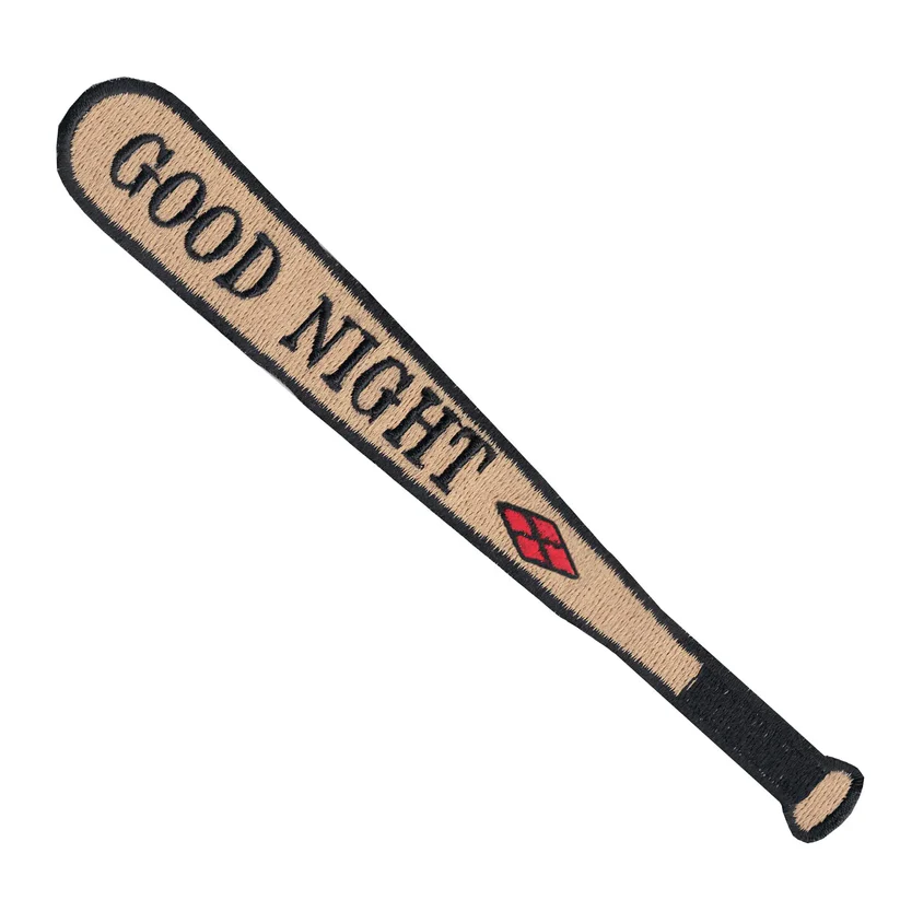 Goodnight Bat Embroidered Iron On Patch
