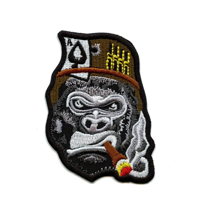 Gorilla Smok Cigar Embroidered Patch