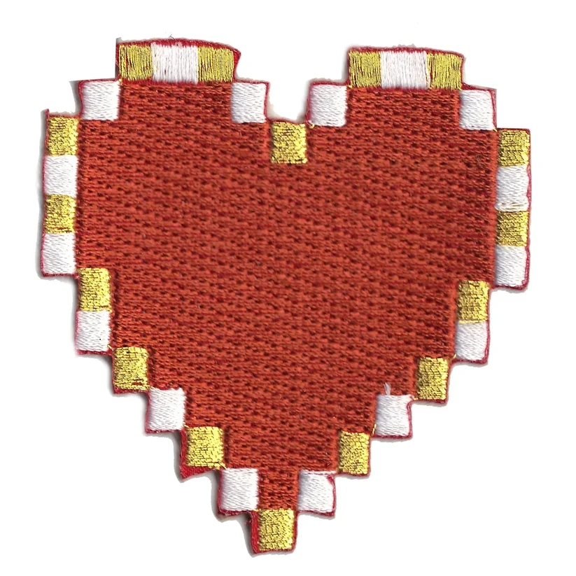 The Zelda Heart Iron On Patch