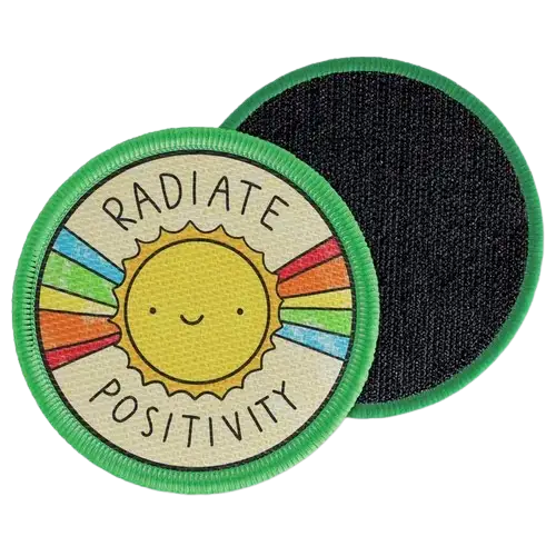 round radiate positivity velcro patch round radiate positivity velcro patch - Image 1