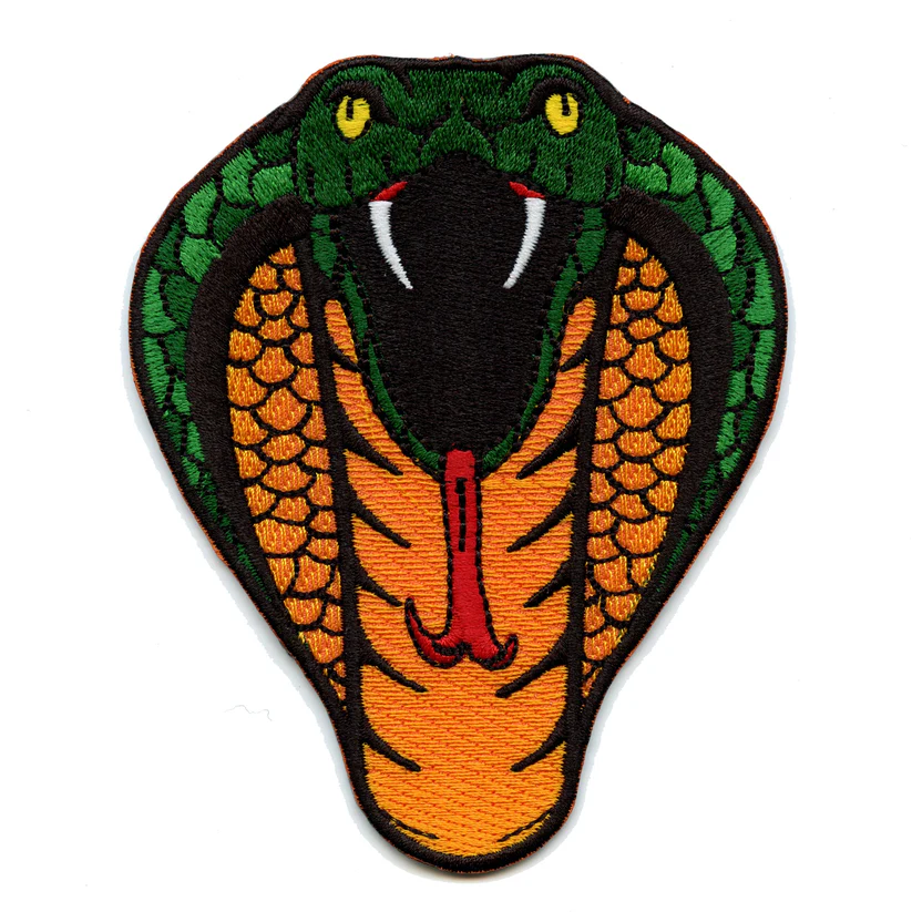 Green Cobra Snake Patch Iron On