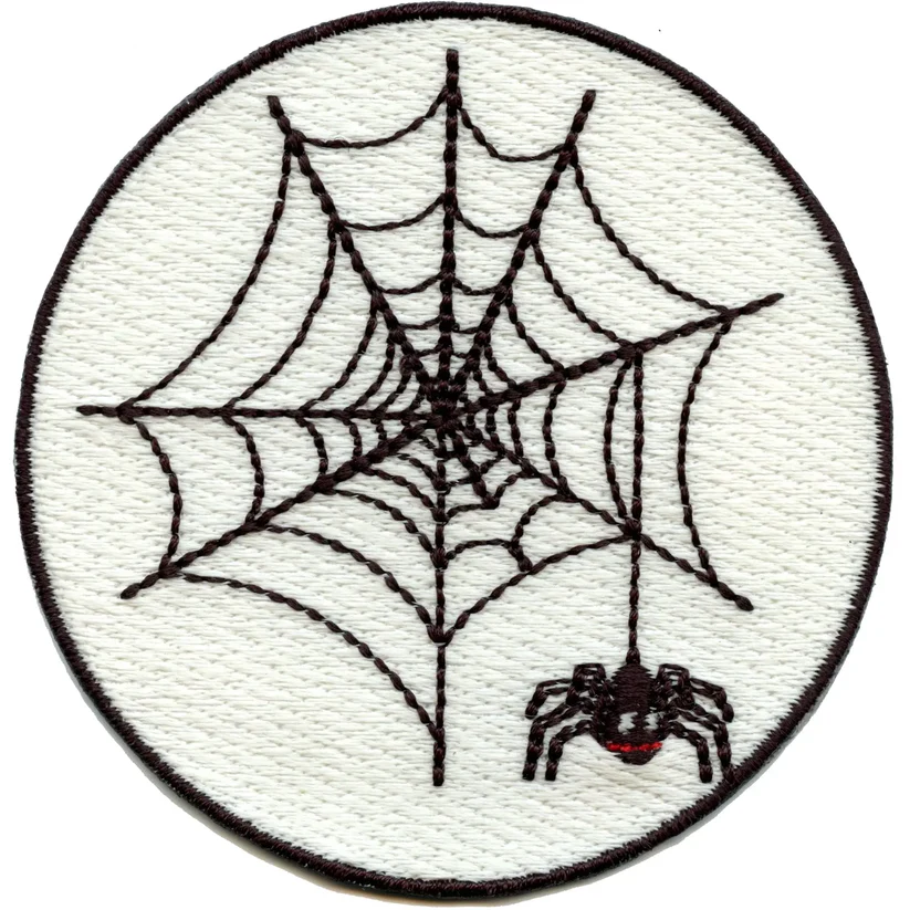 Spider Web Patch Glow In The Dark Iron On