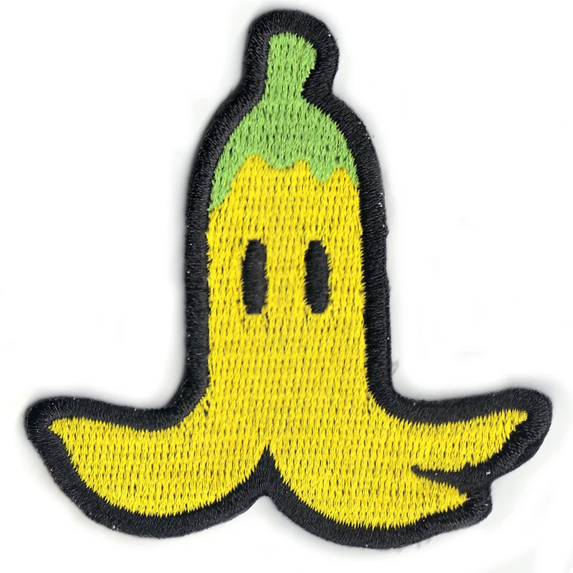 Mario Game Kart Banana Iron On Patch