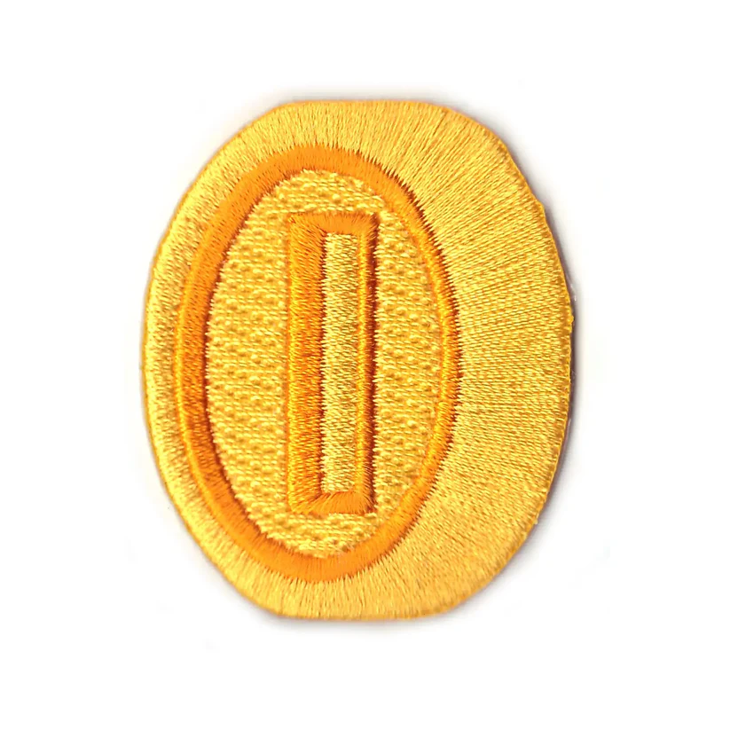 Super Mario Game Gold Coin Iron On Patch