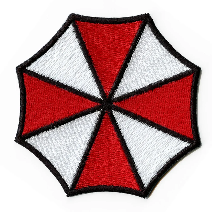 Red Umbrella Shield iron on Patch